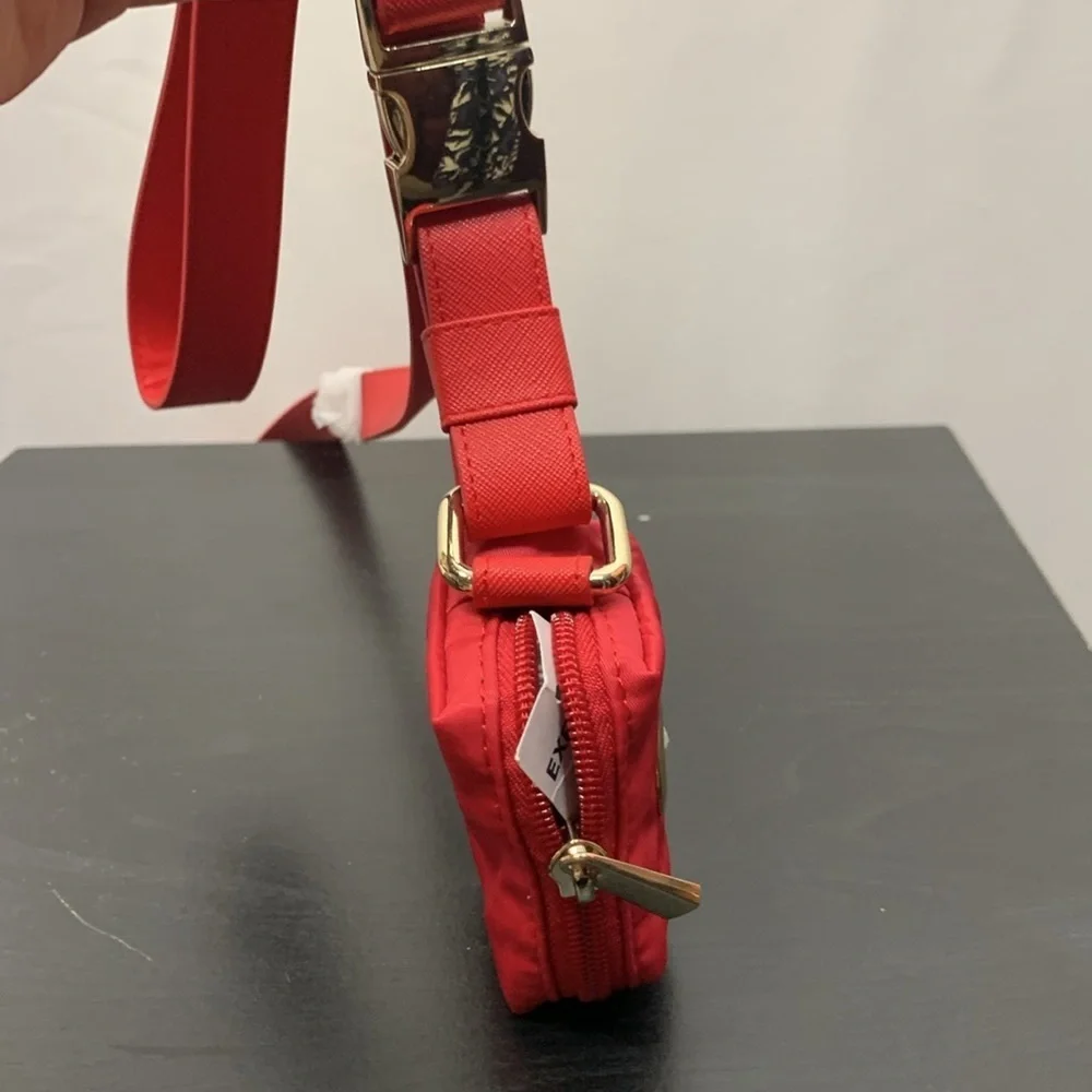 Express Red Faux Leather 58” Dog Leash and Bag Set- NWT